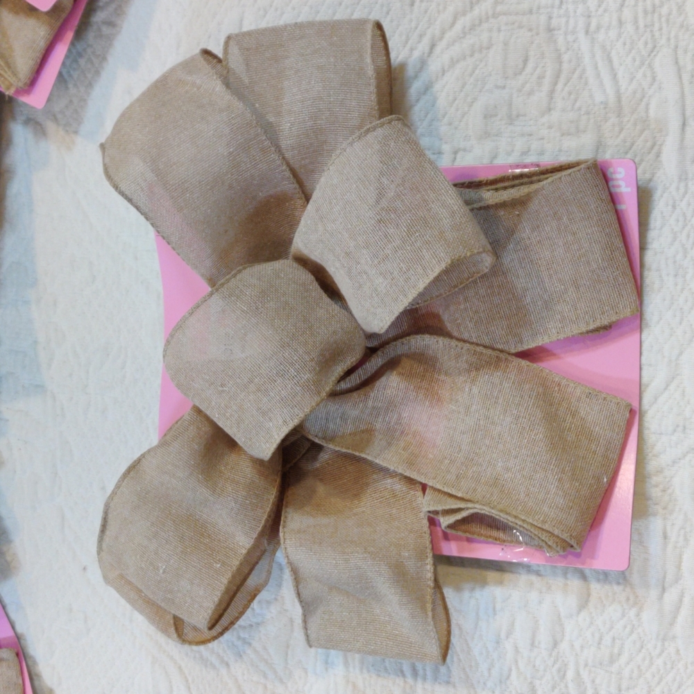 Celebrate It Easter Natural Burlap Bows - Picture 2 of 9